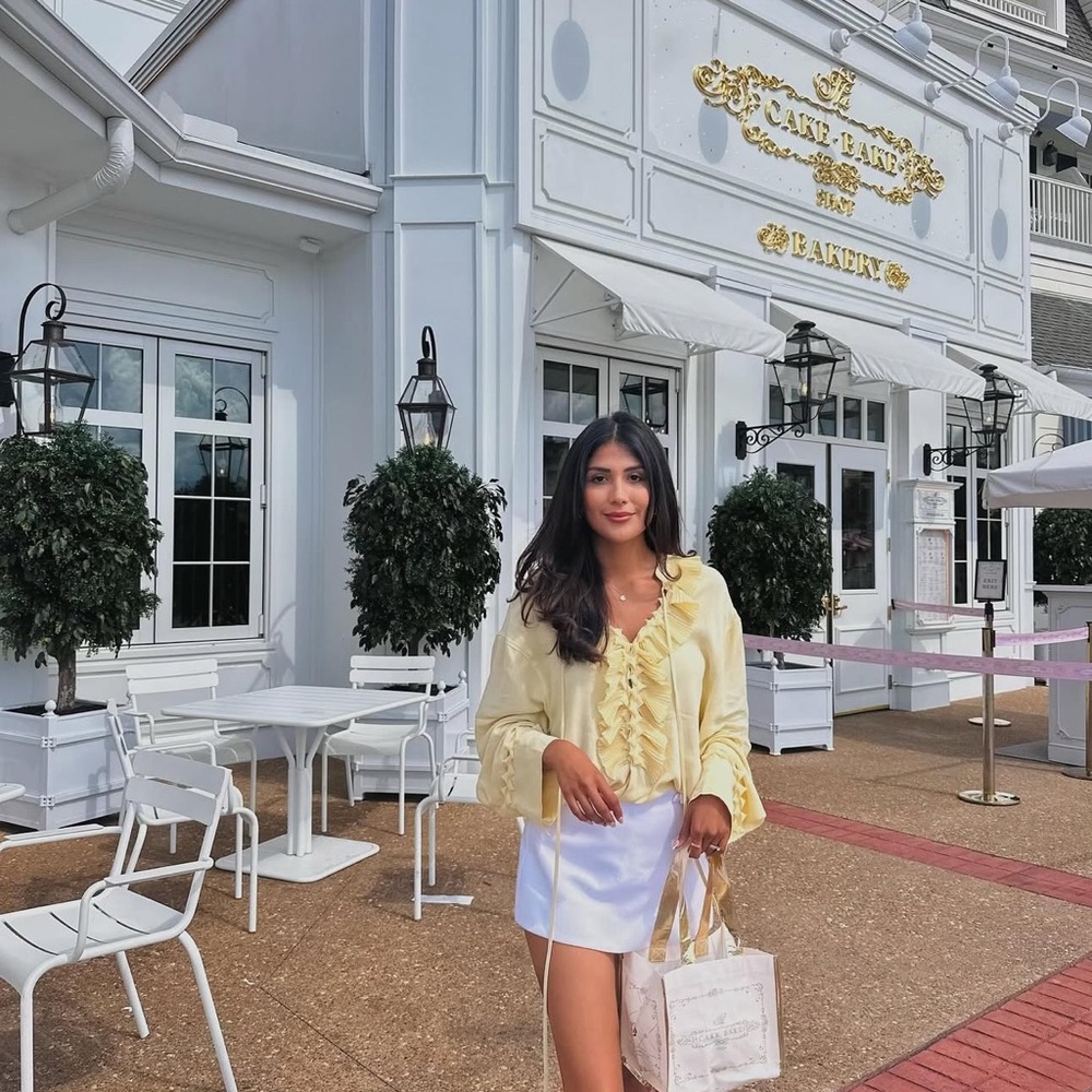 H&M Light Yellow Ruffle Blouse